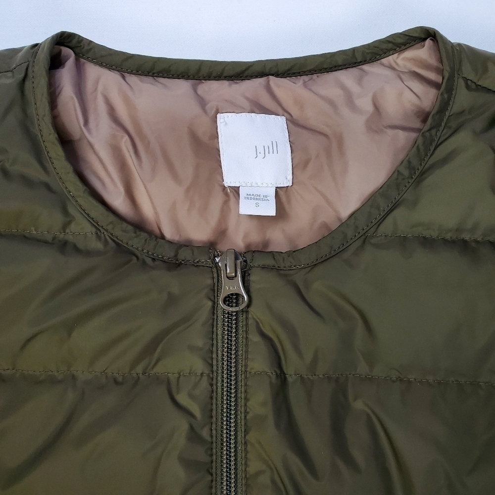 J. Jill Green Light Goose Down Puffer Jacket S - Picture 5 of 13